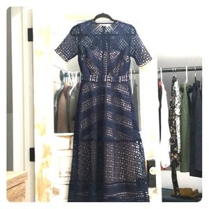 NWT never worn size 4 ASOS navy midi dress